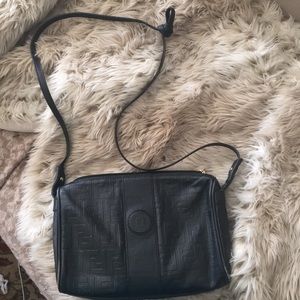 Vintage fendi monogram black cross body